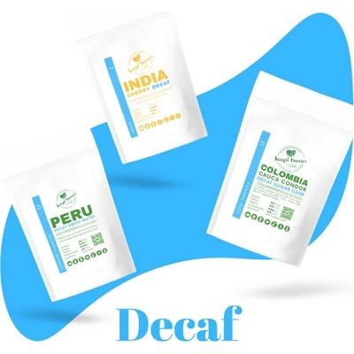 Kopi Bean Degustační set káv Bezkofeinový Decaf 3 x 50 g