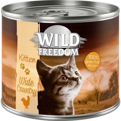 Wild Freedom Kitten 12 x Wide Country teľacie a kuracie 200 g