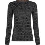 Icebreaker Дамско мериносово термобельо Icebreaker Women's Merino 260 Oasis L/S Crewe Alpine Geo Merino base layer - Black / Snow / J (115-2826-0113)