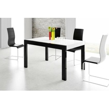 Luxusný rozkladací jedálenský stôl IMPERIA 140 viac farieb Biela čierna
