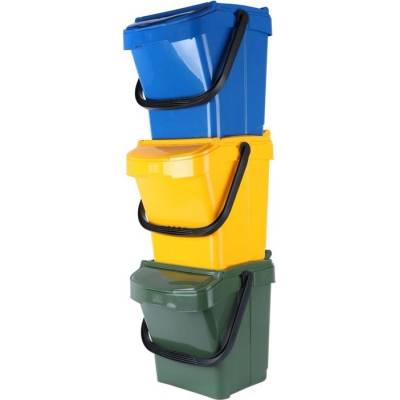 Elkoplast Odpadkový koš URBA PLUS 40 l žlutá zelená modrá 244-70122