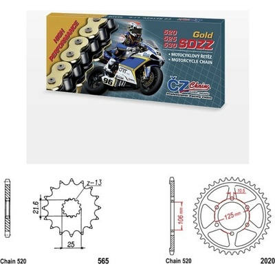 ČZ Řetězová sada Triumph 660 Daytona 24-26