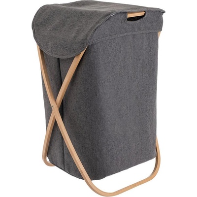 Estia Кош за пране Estia - Bamboo Essentials, сгъваем, 40 x 40 x 70 cm, сив (02-13158)
