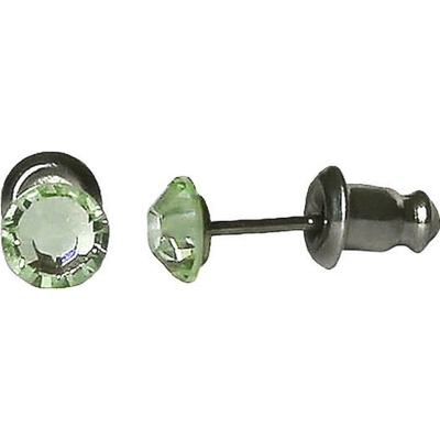 JSB Swarovski Elements s broušeným krystalem tvar tečka 713907 chrysolite světle zelené