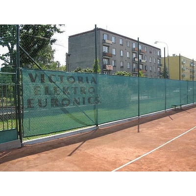 Zástěna na tenisový kurt EKONOM - 65% zastínění, rozm. 12x2 m (barva zelená) - rašlovaný úplet (PE) – Hledejceny.cz