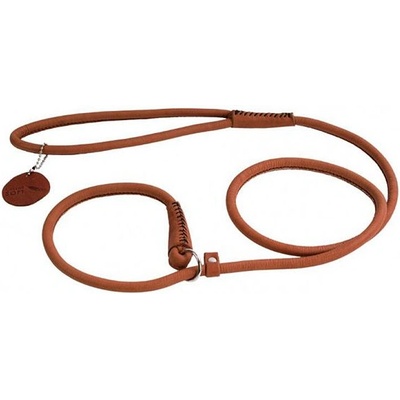 COLLAR Шийка, изложбена кожена каишка за куче - 135см, 4мм - кафява