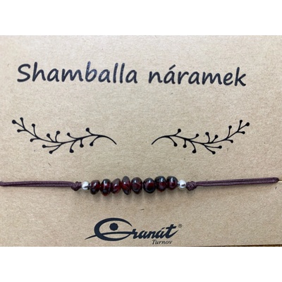 Zlatnictví zlatíčko stříbrný náramek Shamballa s českým granátem kameny 160566 Černá