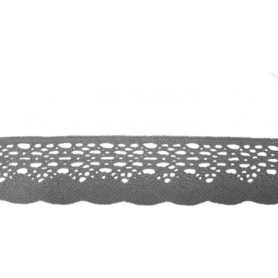 Bavlněná paličkovaná krajka 2079/37mm šedá/5m – Zbozi.Blesk.cz