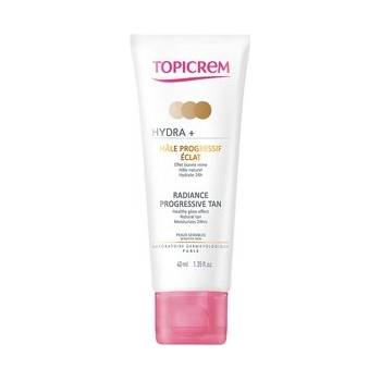 TOPICREM HYDRA+ Radiance Progressive Tan крем за лице за уеднаквена и изсветлена кожа 40 ml