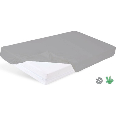 Babymatex Nepremokavé bambusové prestieradlo TM. ŠEDÉ 60x120