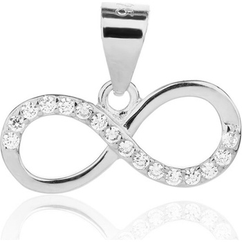 JVD Strieborný prívesok so zirkónmi nekonečno SVLP1463XJ6BI00