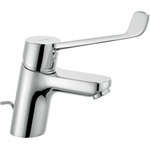 Kludi Pure&Easy - Смесител за мивка с медицинска ръкохватка и изпразнител, хром 372870565 (372870565)