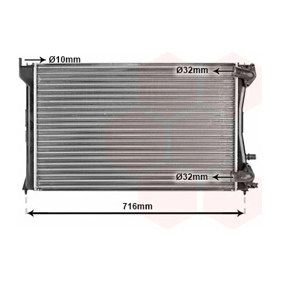 Chladič, chlazení motoru VAN WEZEL 40002196