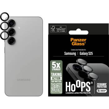 Image 1 of Panzer Стъклен протектор PanzerGlass за Samsung Galaxy S25, Hoops , за камера, Ceramic