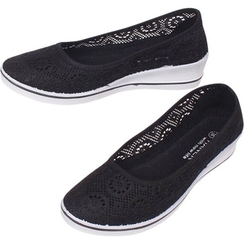 Дамски мрежести обувки за лятото в черен цвят