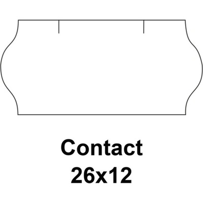 Cenovkové etikety Contact 26x12 biele
