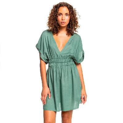 Рокля Roxy Funny Memo short sleeve dress - Grey (Laurel Wreath)