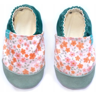 Detské barefootové papuče s kvetmi TITOT Fall Flowers