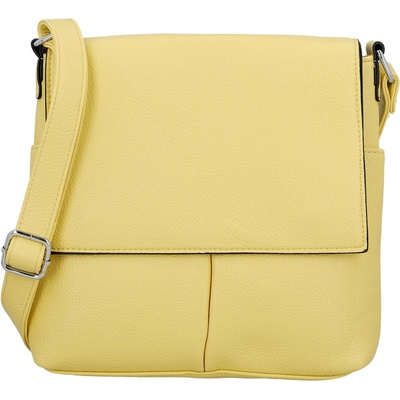 Stylová dámská koženková crossbody kabelka Katia žlutá