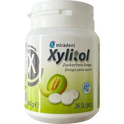 Miradent Xylitol Drops meloun 26 x 2,3 g