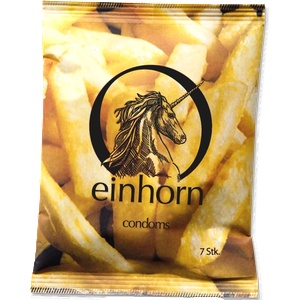 Einhorn Condoms: Food Porn, 7 condoms in the chips bag