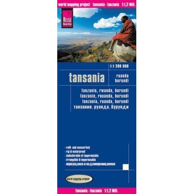 World Mapping Project Reise Know-How Landkarte Tansania Ruanda Burundi.. Tanzania Rwanda Burundi Tanzanie Ro