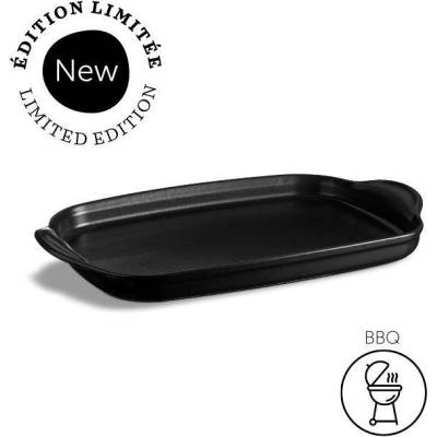 Emile Henry Керамична тава за печене emile henry bbq - 42.5 х 27.5 см - цвят трюфел (eh 7547-71)