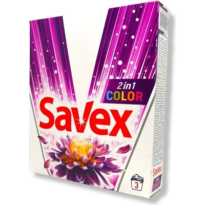 Savex прах за пране, 300гр, 3 пранета, 2в1, Color