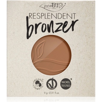 puroBIO Cosmetics Resplendent бронзант пълнител цвят 01 Pale Brown 9 гр
