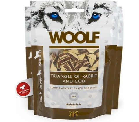 Woolf Dog Rabbit and Cod Triangle 100 g