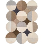Flair Rugs Сиво-бежов ръчно изработен вълнен килим 200x290 cm Mia Ellipse - Flair Rugs (503119380165)
