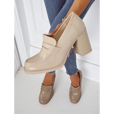 Resti Women's Heeled Loafers Minerva krémová