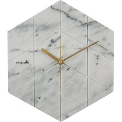 Karlsson 5591WH Marble Hexagon 29cm