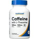 Nutricost Caffeine + L-Theanine [30 капсули]