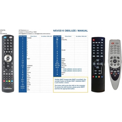 Dálkový ovladač General OPENTEL ODS1600CW, ODS2000, ODS3000, ODS3600CW – Hledejceny.cz