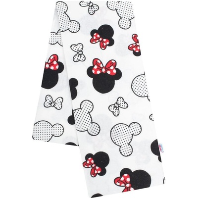 New Baby Flanelová plienka s potlačou biela Mickey & Minnie