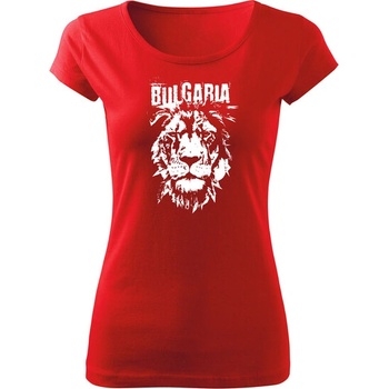 Image 1 of DRAGOWA дамска тениска с къс ръкав български лъв, червена (36651)