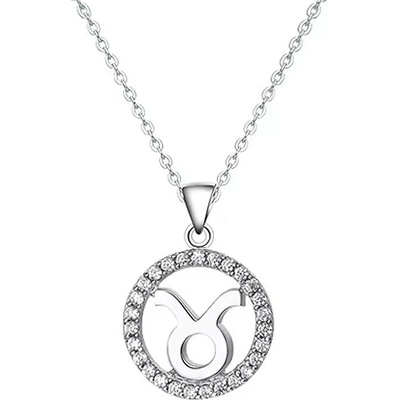 Majya Stříbrný přívěsek s řetízkem TAURUS 10868