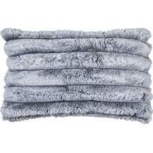 Mars & More Šedý plyšový měkoučký žebrovaný polštář Soft Rabbi 30x15x50