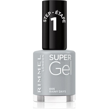 Rimmel Super Gel гел лак за нокти без използване на UV/LED лампа цвят 005 Rainy Days 12ml