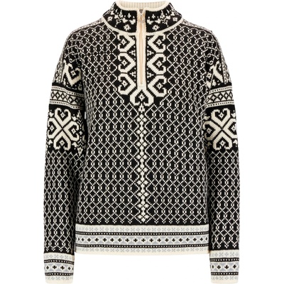 Dale of Norway Дамски вълнен пуловер Dale of norway Women's Leknes Sweater Wool jumper - Coffee / Off White / Metal (105-6542-0114)