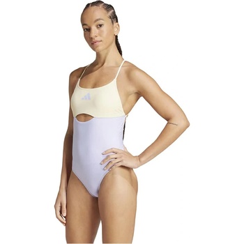 Adidas Бански костюм Adidas Padded Colorblock X Back swimsuit - Yellow / Purple (Violet Tone / Warm Vanilla)