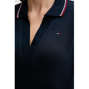 Tommy Hilfiger Рокля Tommy Hilfiger в тъмносиньо къса с кройка по тялото WW0WW45740 (WW0WW45740)