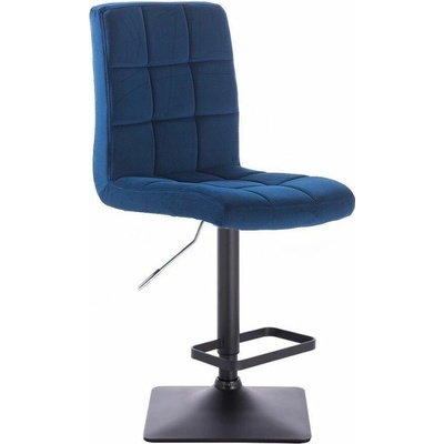 LuxuryForm Design Toledo Velur na čiernej hranatej podstave modrá