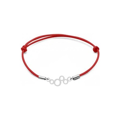 Nubis stříbrný textilní s kroužky SX108-R