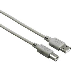Hama Кабел HAMA 29100, от USB-A (м) към USB-B (м), 3 m, сив (29100)