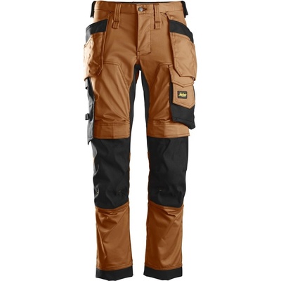 AllroundWork Snickers Workwear pracovní nohavice Stretch s PK hnědé