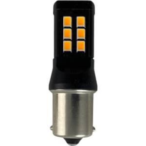 CarMart Лед крушка BA15S с 28 диода 2835 chip 10-24v - оранжeва