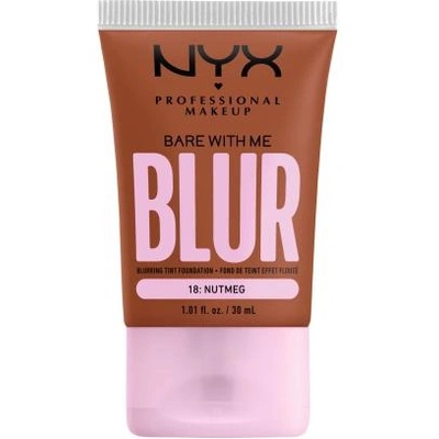 NYX Professional Makeup Bare With Me Blur Tint Foundation матиращ фон дьо тен със средно покритие 30 ml нюанс 18 Nutmeg