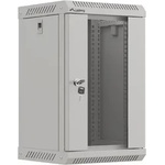 Lanberg Комуникационен шкаф, Lanberg rack cabinet 10" wall-mount 9U/300x300 (flat pack) with glass door grey (WF11-3309-10S) - xtreme